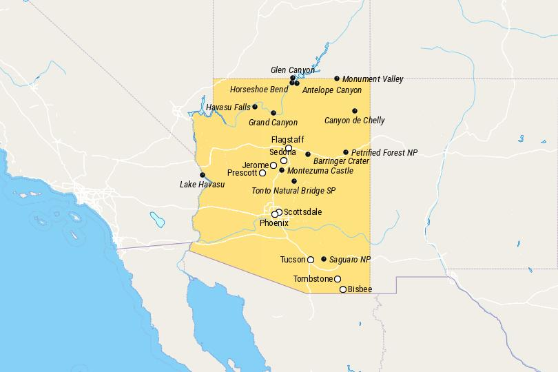 Los 22 mejores lugares para visitar en Arizona